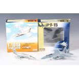 Six Witty Wings 1:72 scale model aircraft, comprising F-15J Eagle 204 Squadron, another F-15, F-104A