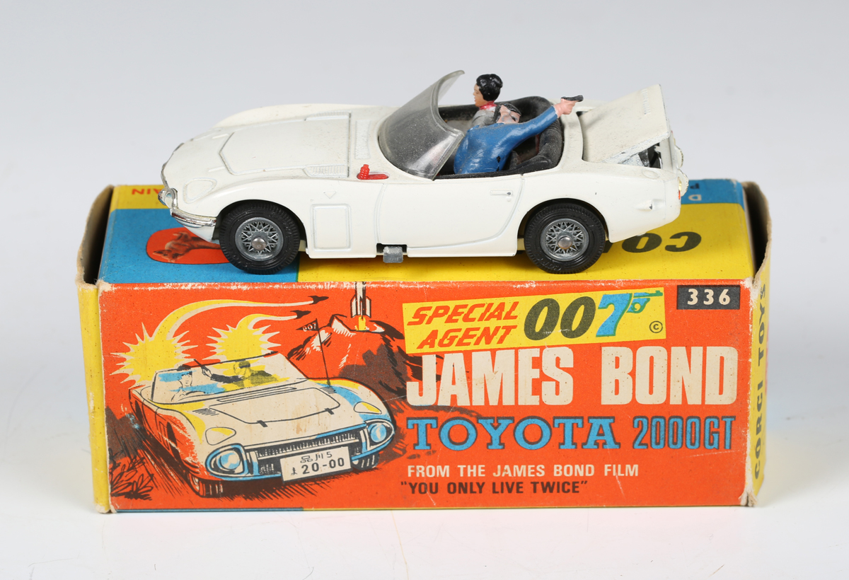 A Corgi Toys No. 336 James Bond Toyota 2000 GT, boxed with diorama, card packing, lapel badge, - Image 8 of 36