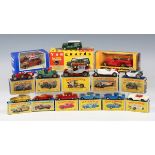 A collection of Matchbox Series 1-75 vehicles, including No. 75 Ferrari Berlinetta, No. 14 Iso