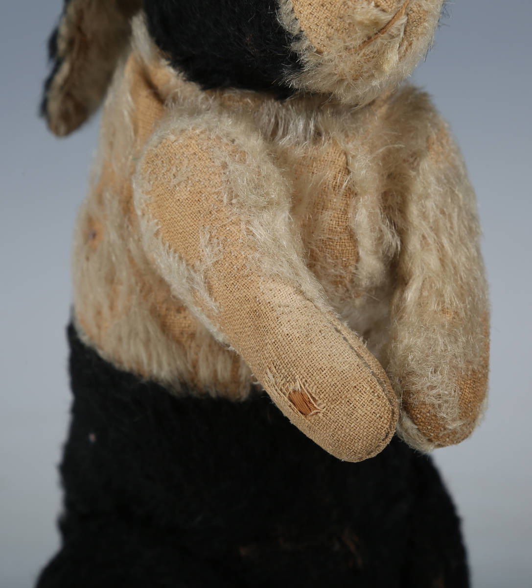 A Steiff mohair black and white rabbit, possibly Hollander Hase (Dutch Rabbit), with underscore - Bild 4 aus 8