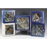 Five HM 1:72 scale model aircraft, comprising Bristol Beaufighter Mk.1C, JU 87 D-3 Stuka, Avenger AS