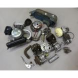 A Mobylette AV29 type engine, three further vintage engines, leads and related parts.Buyer’s Premium