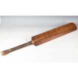 A J.W. Hearne cricket bat, signed by a 1930s touring Australian team, including Don Bradman, Stan
