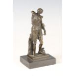 After the antique - a 19th century Continental patinated cast bronze figure of the Wounded Amazon,