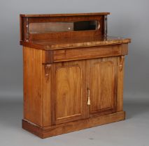 A Victorian mahogany mirror back chiffonier, height 114cm, width 106cm, depth 44cm, together with