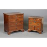 A 20th century George III style mahogany chest of four drawers, height 71cm, width 65cm, depth 44cm,