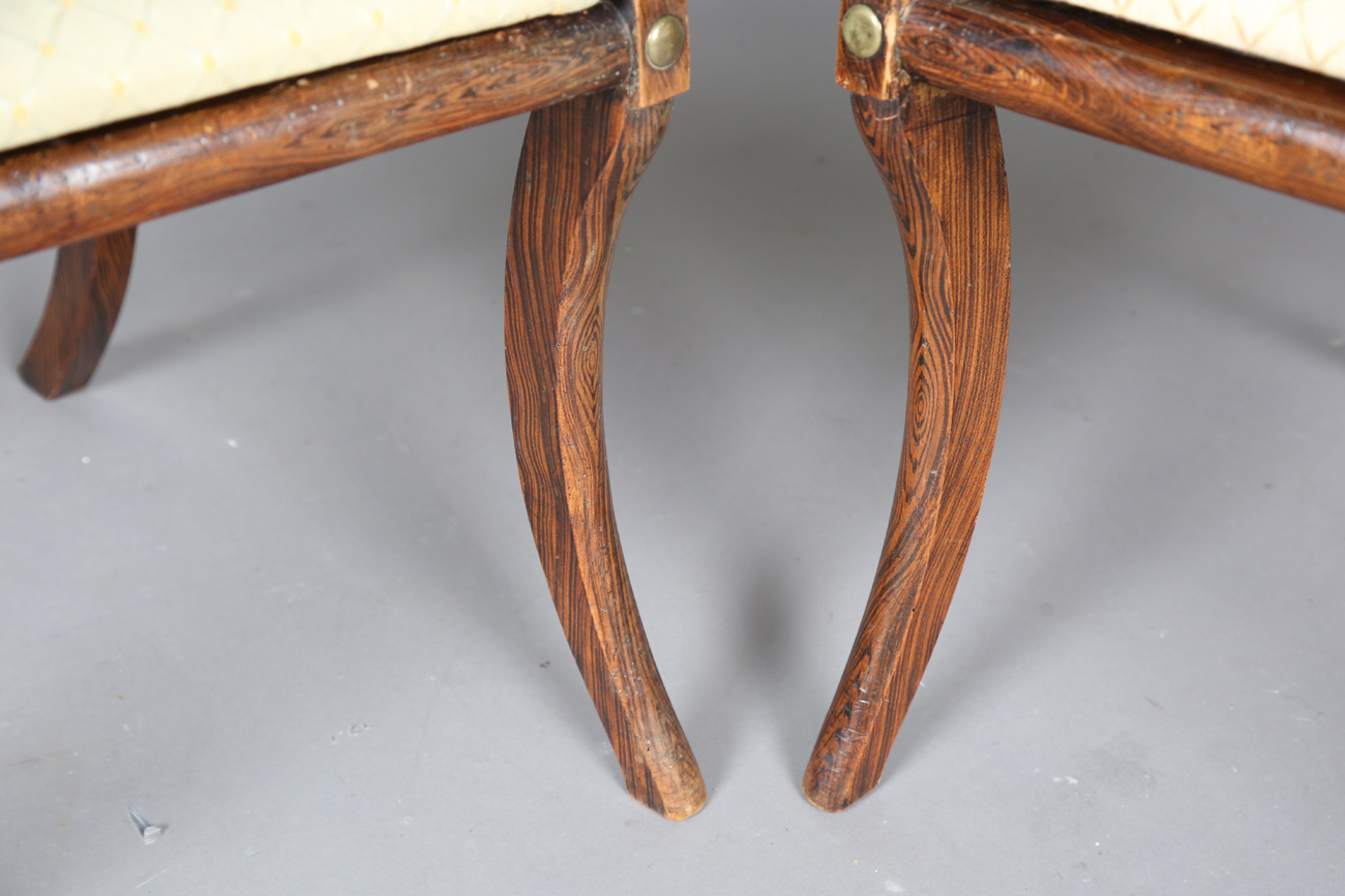 A set of eight Regency simulated rosewood and gilt brass mounted dining chairs, the centre rails - Bild 16 aus 25