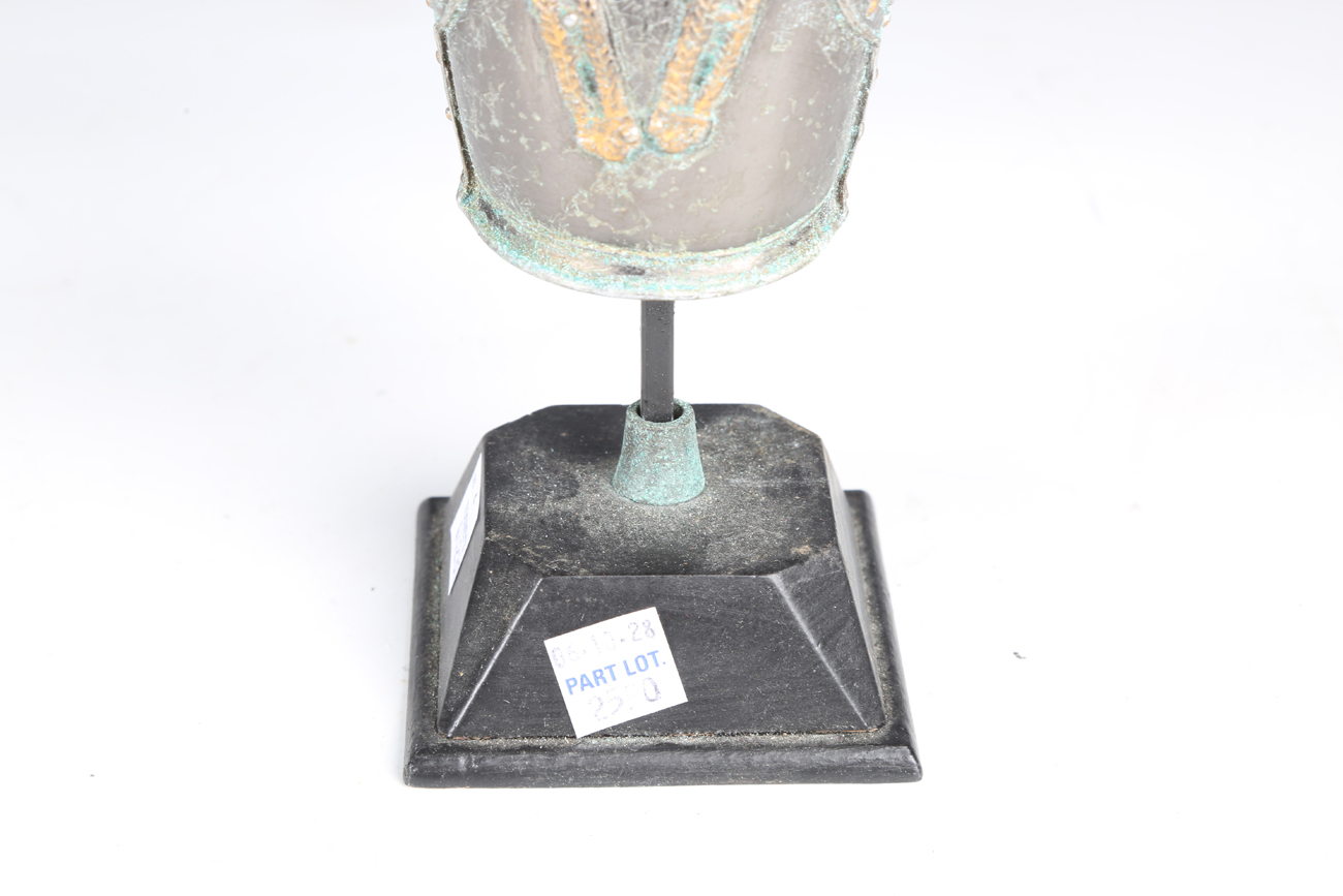 An early/mid-20th century gilt metal crown, inset with coloured pastes and with adjustable headband, - Image 5 of 17