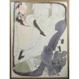 Henri de Toulouse-Lautrec - Jane Avril au Jardin de Paris, early 20th century lithograph, 80cm x