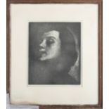 Laura Knight - Stella (Profile Portrait of a Lady), early/mid-20th century etching with aquatint,