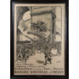 SEM [Georges Goursat] - 'Banque Nationale de Crédit' (Advertising Poster), lithograph, printed by