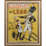 Charles Lévy - 'Alcazar d'Été, Les Léon, Tous les Soirs, Duettistes Grotesques' (Poster for the