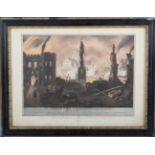 William Russell Birch, after Jan Griffier - 'The Great Fire of London in the Year 1666', stipple