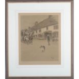 Cecil Aldin - The Angel Inn, Woolhampton, early 20th century colour print, signed in pencil and with