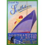 Eric Arthur Surfleet - 'Travel by Southdown Excursion to Southampton & Hythe by Coach & Steamer' (