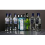 Bombay Sapphire gin (3), Greenalls gin (1), Plymouth English gin (6).Buyer’s Premium 29.4% (