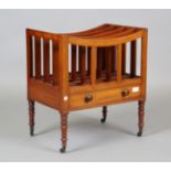 A George IV mahogany four-division Canterbury, fitted with a single drawer, height 57cm, width 50.