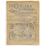 FOOTBALL PROGRAMME. An Official Programme 'The Chelsea F.C. Chronicle' dated October 16th, 1920