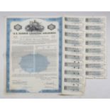 SHARE CERTIFICATES. A collection of approximately 47 American, Chinese and Russian share