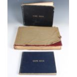 HUNTING. A group of three game books, circa 1902-1980, probably compiled by Lt. Col. A. Forrest