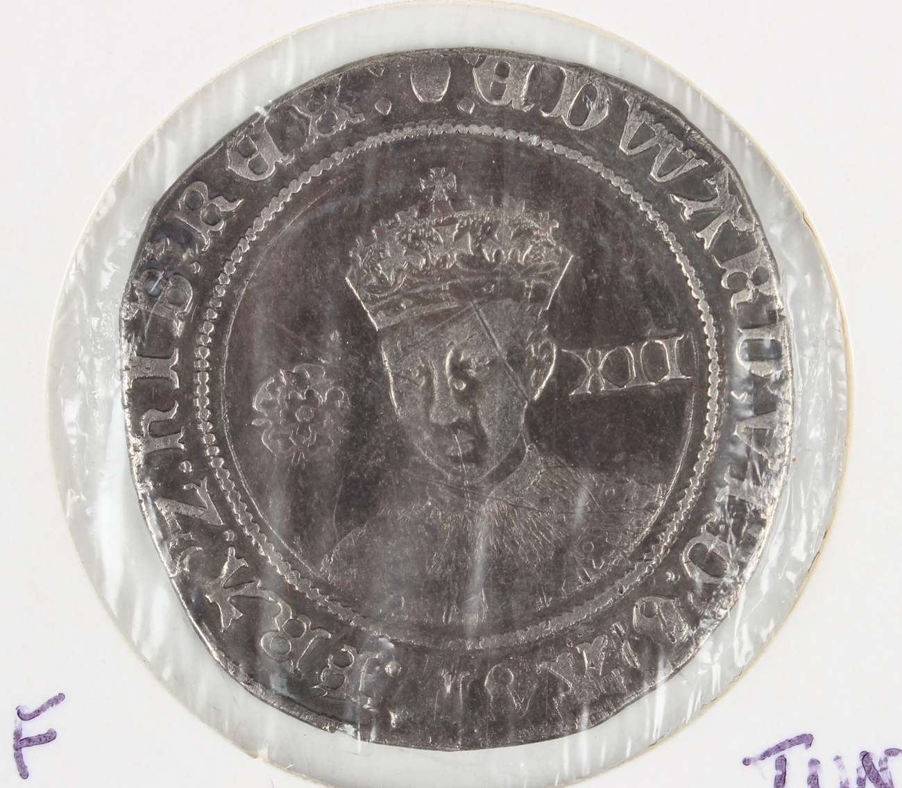 Two Edward VI hammered shillings, Southwark Mint, mintmark tun.Buyer’s Premium 29.4% (including - Image 3 of 5