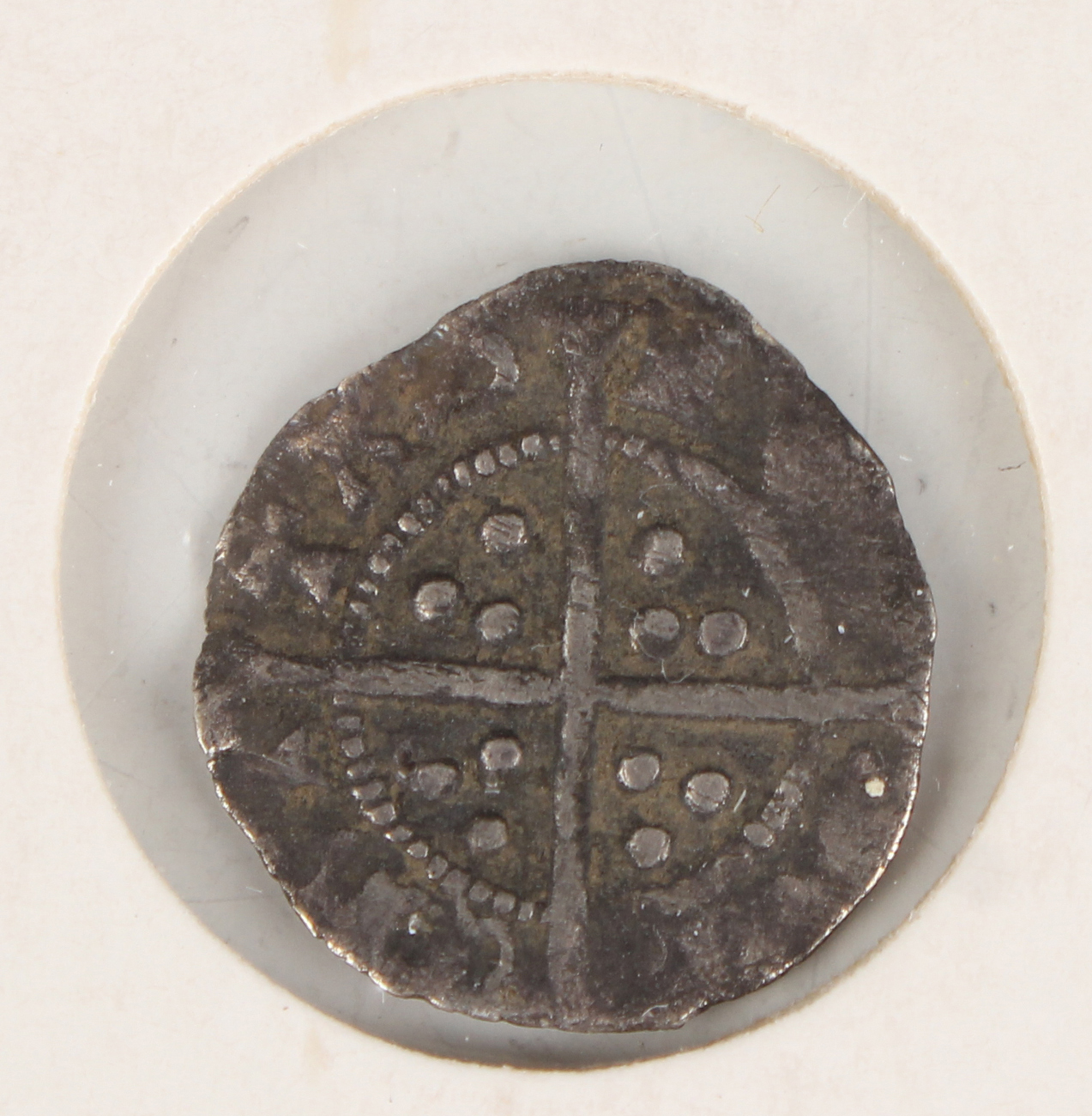 An Edward III groat, London Mint, pre-treaty type, an Edward IV halfpenny, trefoils by neck, - Image 2 of 8