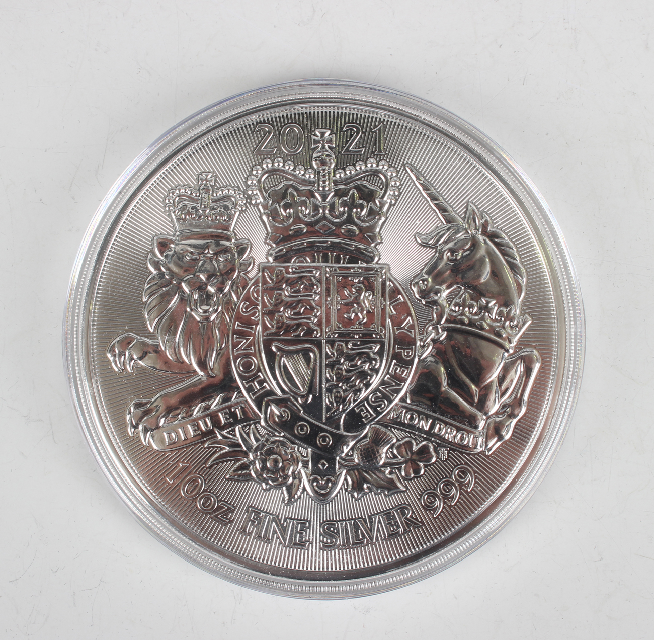 An Elizabeth II Jubilee Mint ten-ounce silver ten pounds commemorative coin 2021, cased.Buyer’s - Image 2 of 3