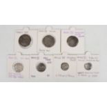 A collection of Henry VII and Henry VIII hammered silver coinage, comprising two Henry VII profile