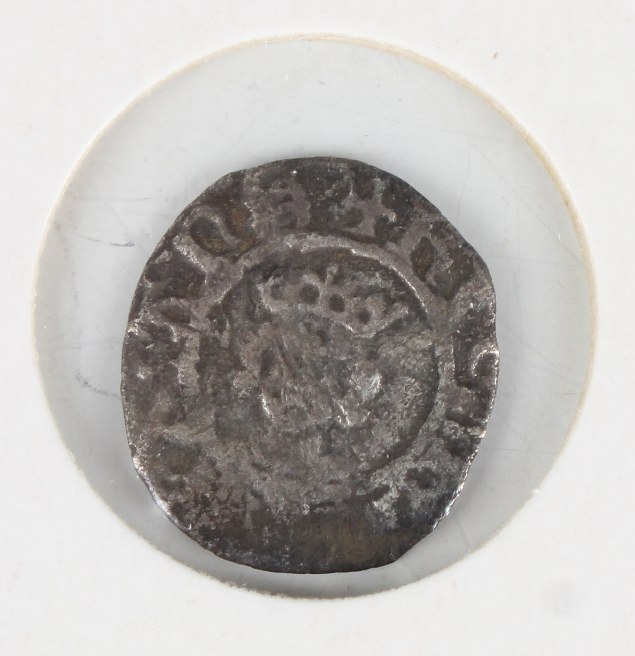 An Edward III groat, London Mint, pre-treaty type, an Edward IV halfpenny, trefoils by neck, - Image 8 of 8
