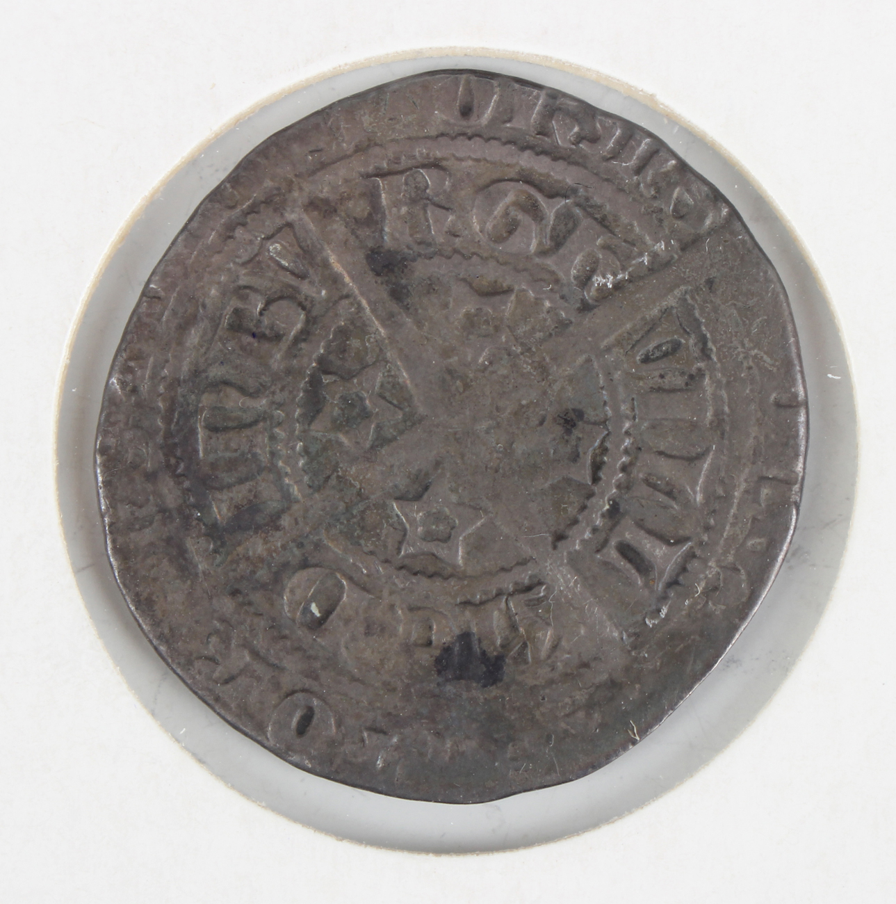 A David II of Scotland hammered silver groat, Edinburgh Mint, a King John hammered silver penny, - Image 6 of 7
