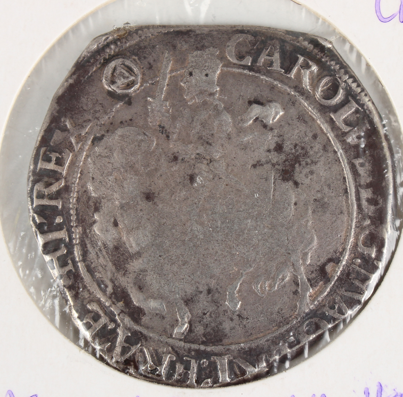 Two Charles I hammered half-crowns, both mintmark triangle in circle, one detailed 'Part of the - Image 5 of 5