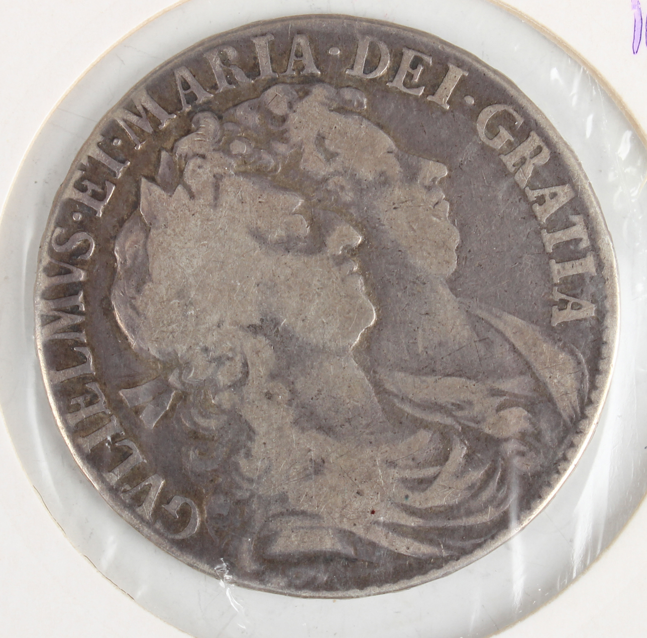 A William and Mary half-crown 1689, edged detailed 'Primo', and a William and Mary half-crown - Image 3 of 5