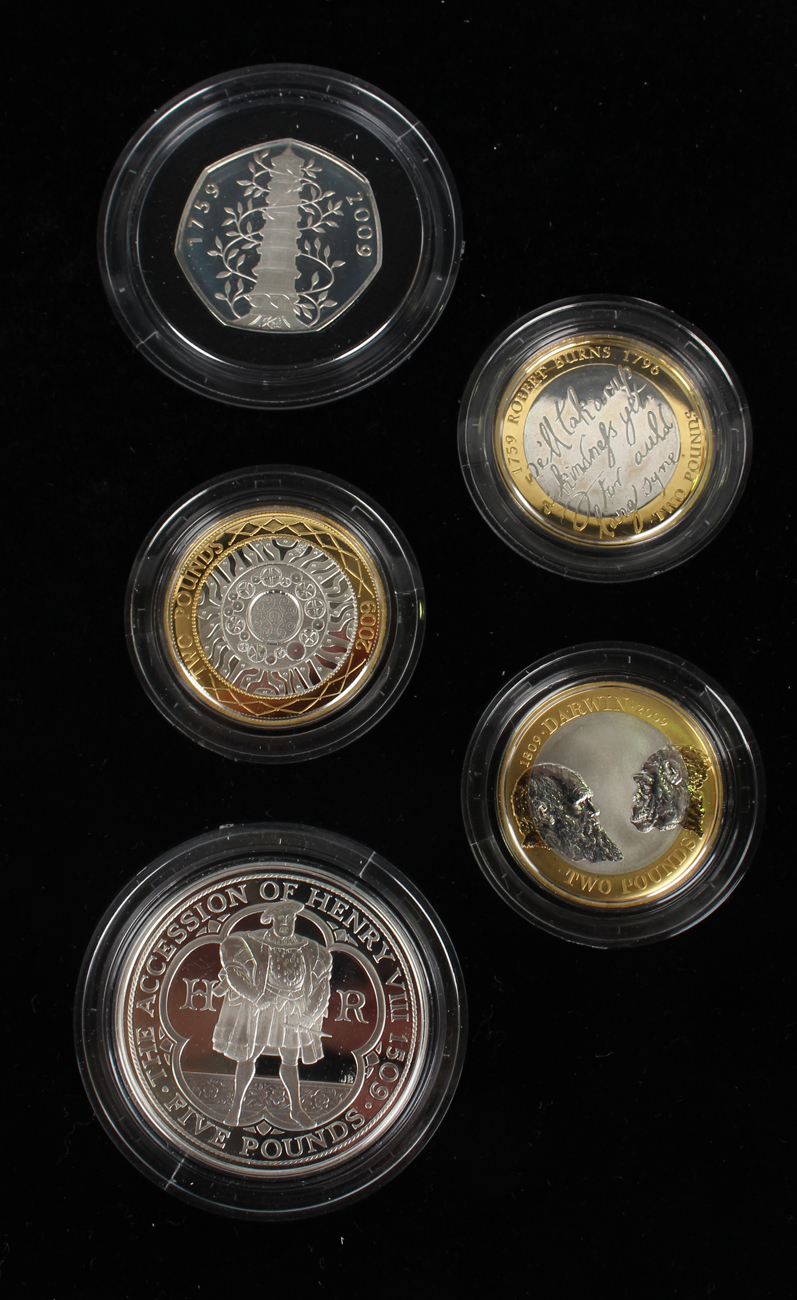 An Elizabeth II Royal Mint silver proof twelve-coin set 2009, including a Kew Gardens edition - Image 2 of 3