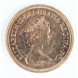 An Elizabeth II sovereign 1978.Buyer’s Premium 29.4% (including VAT @ 20%) of the hammer price. Lots