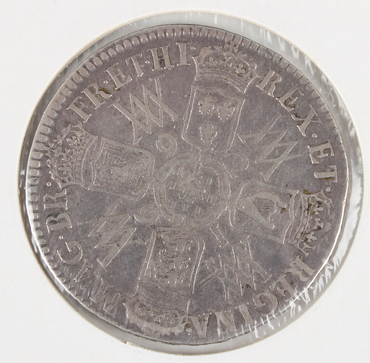A William and Mary half-crown 1689, edged detailed 'Primo', and a William and Mary half-crown - Image 4 of 5
