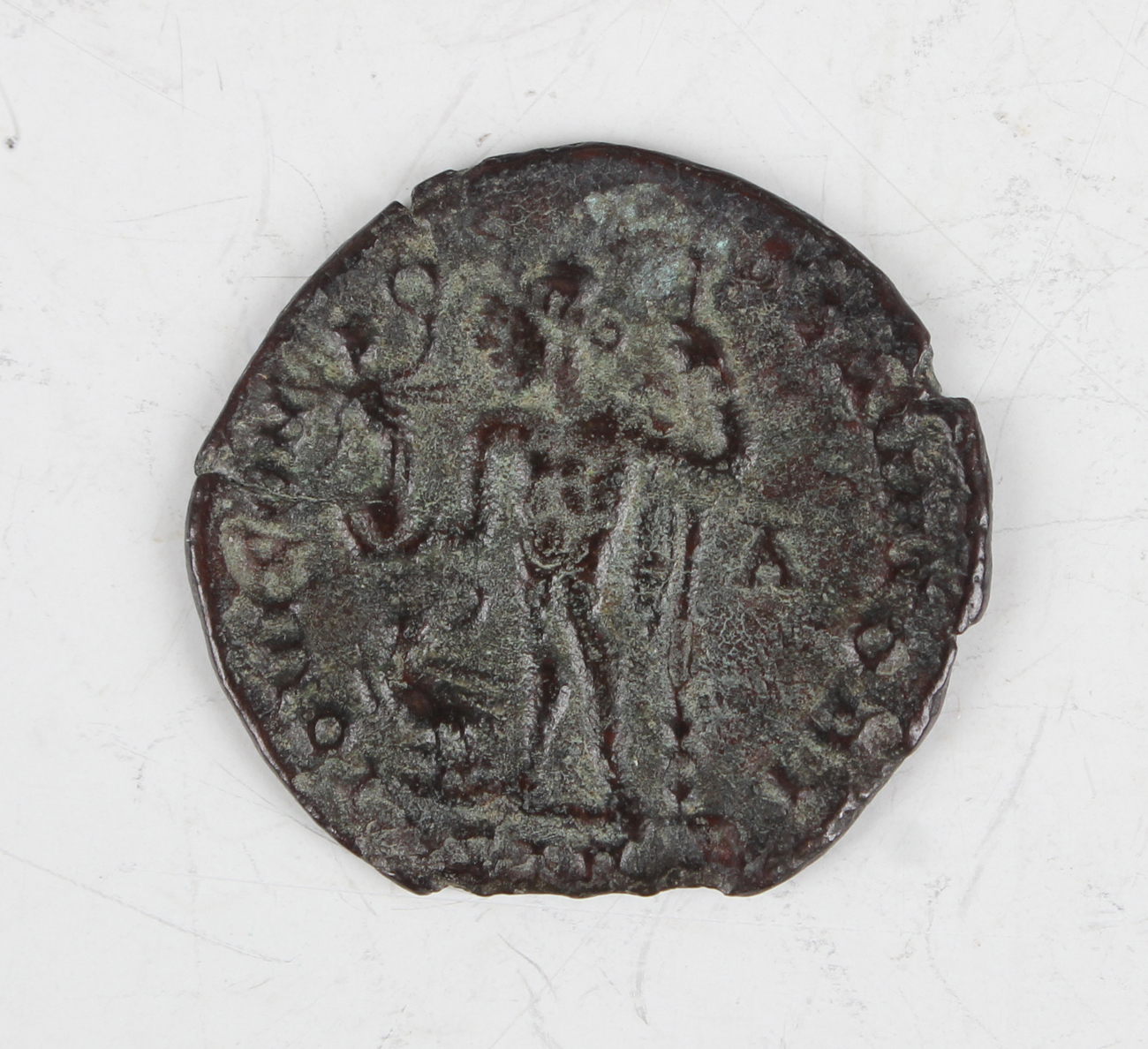 A small collection of ancient coinage, including a Nero dupondius, reverse with Roma seated, a - Image 7 of 11