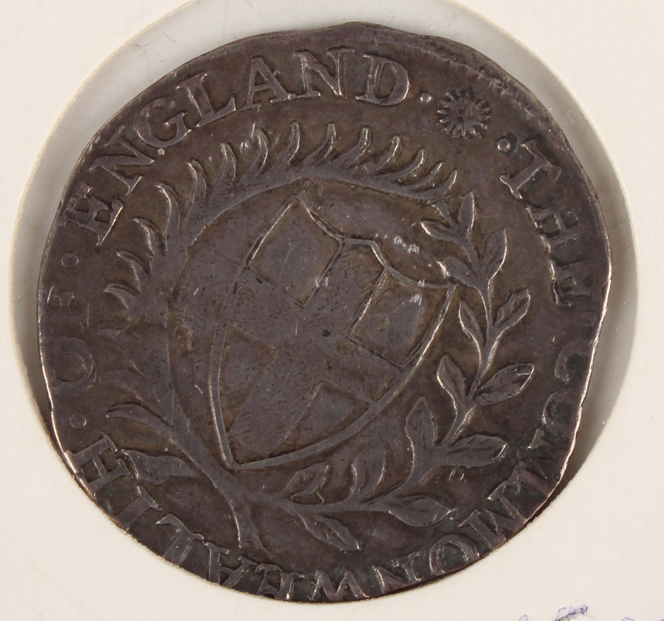 A Commonwealth of England sixpence 1649, mintmark sun, and two Commonwealth half-groats.Buyer’s - Image 7 of 7