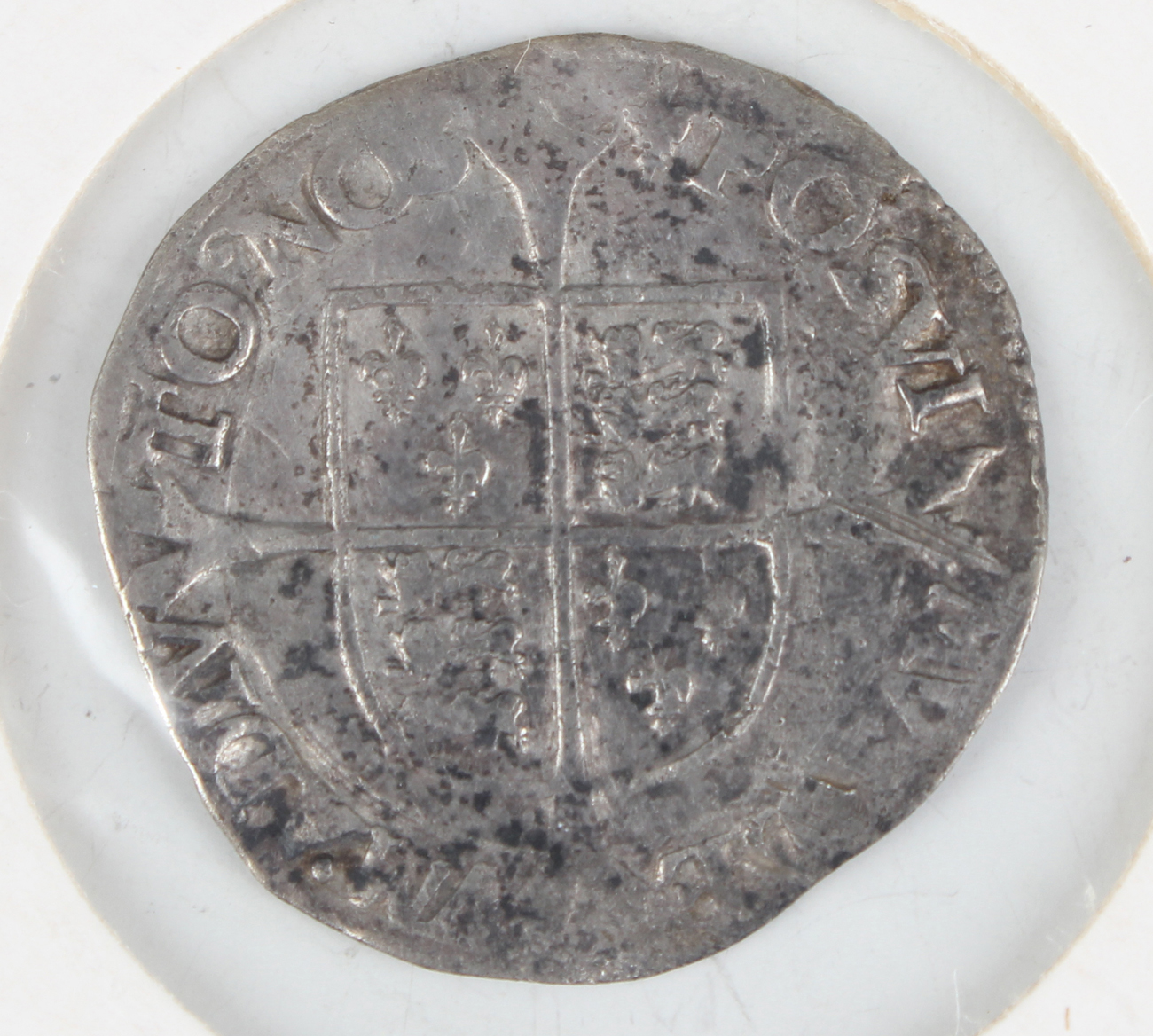 A Philip and Mary hammered shilling 1554, a Philip and Mary groat and three Queen Mary groats. - Image 5 of 8