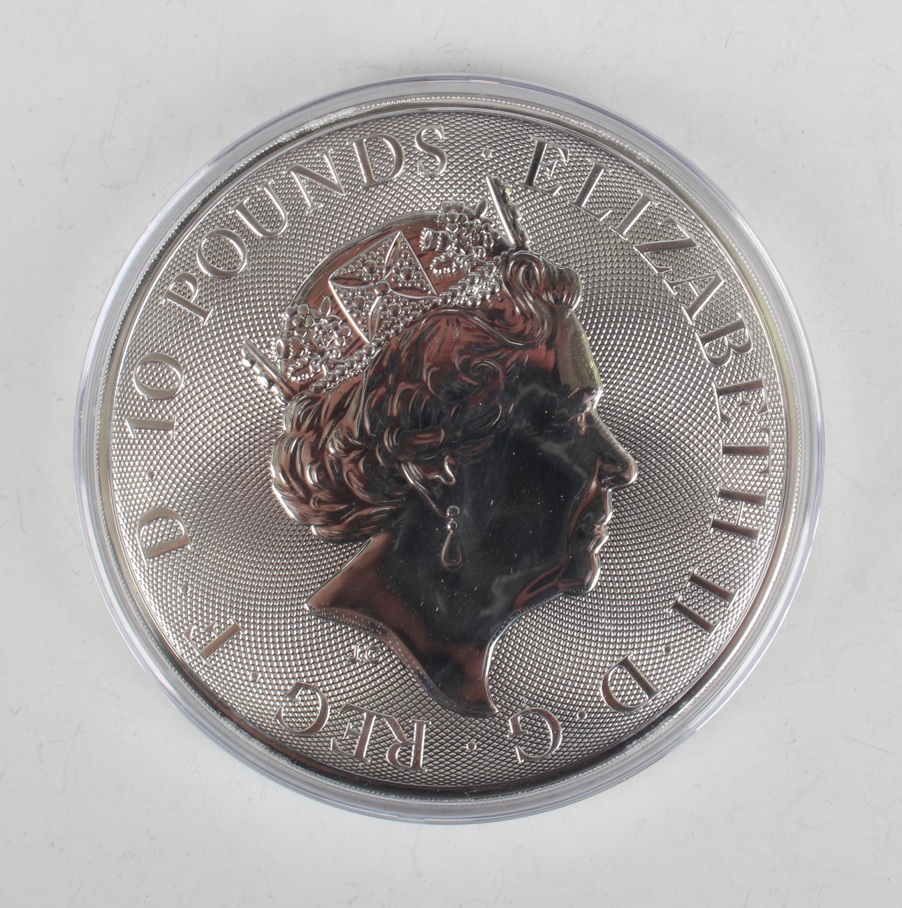 An Elizabeth II Jubilee Mint ten-ounce silver ten pounds commemorative coin 2021, cased.Buyer’s - Image 3 of 3