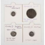 An Edward III groat, London Mint, pre-treaty type, an Edward IV halfpenny, trefoils by neck,