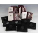 A group of seven USA United States Mint silver proof coin sets, comprising two 1992, 1993, 1994,