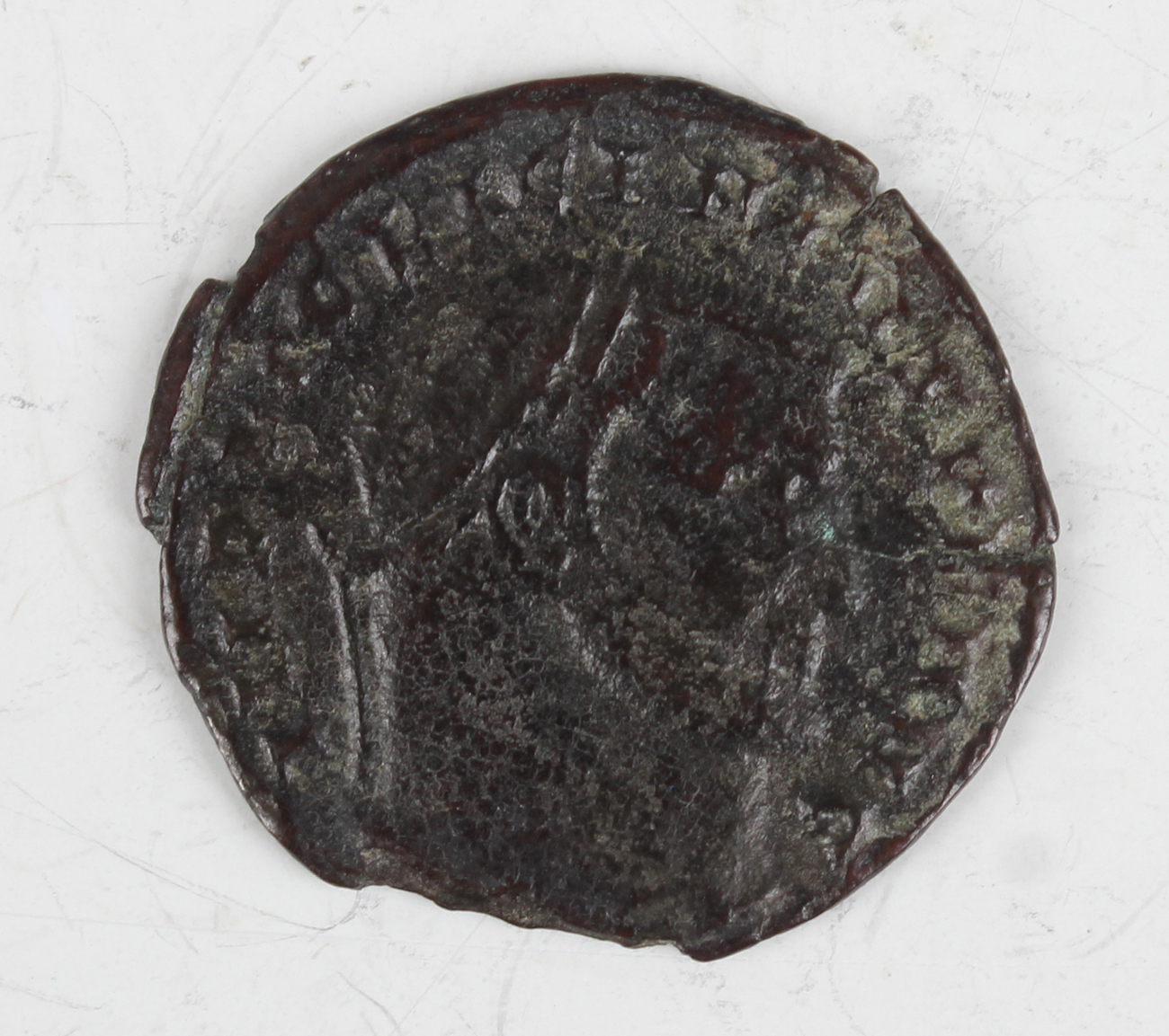 A small collection of ancient coinage, including a Nero dupondius, reverse with Roma seated, a - Image 6 of 11