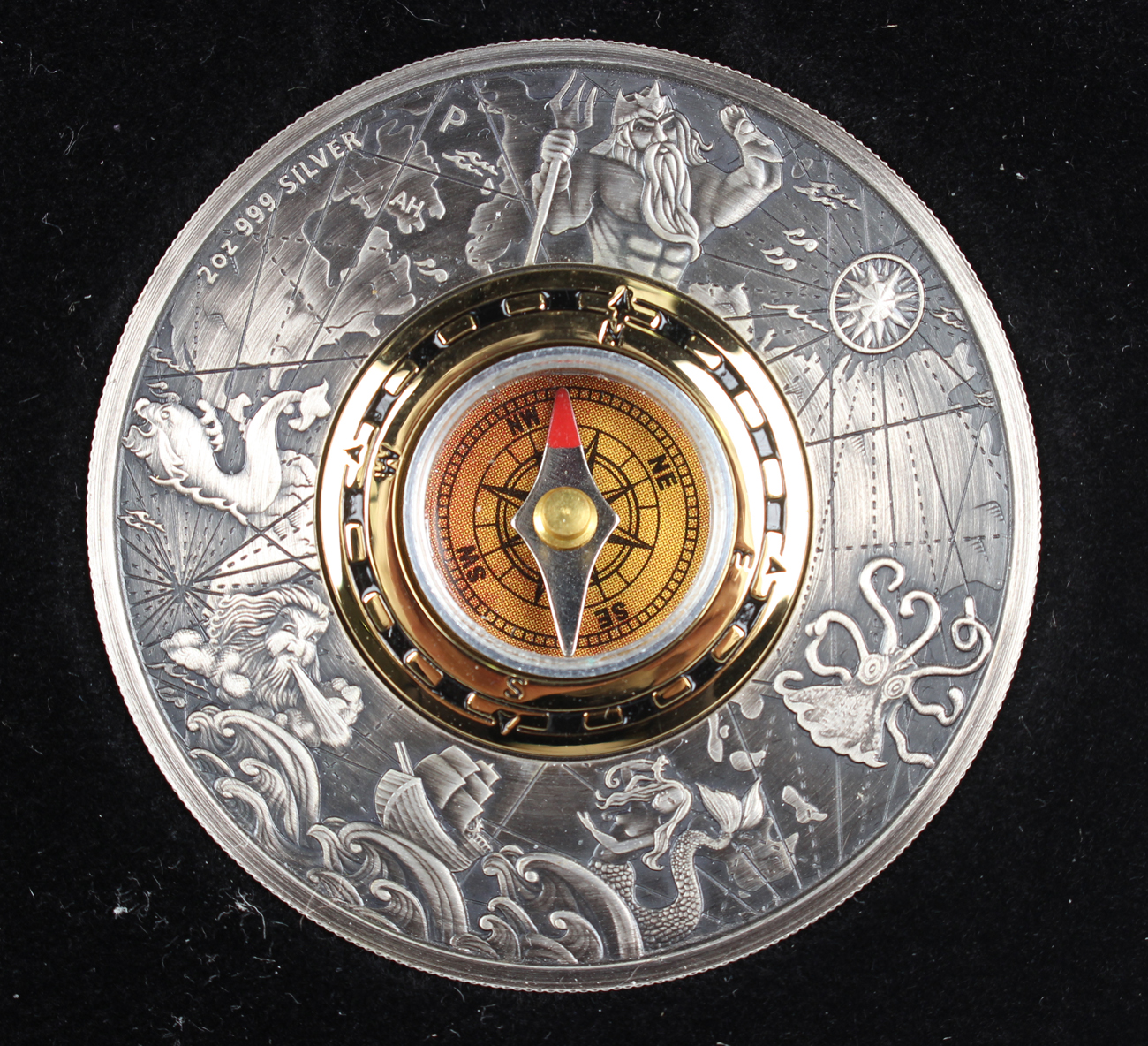 An Australia Perth Mint two-ounce silver novelty compass coin 2017, cased with certificate.Buyer’s - Image 3 of 3