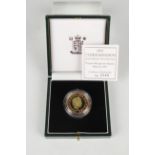 An Elizabeth II Royal Mint gold proof two pounds coin 2001 commemorating Wireless Bridges the