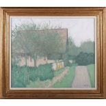 Robert Buhler - 'Bridge Farm, West Sussex', 20th century oil on canvas, signed recto, titled label