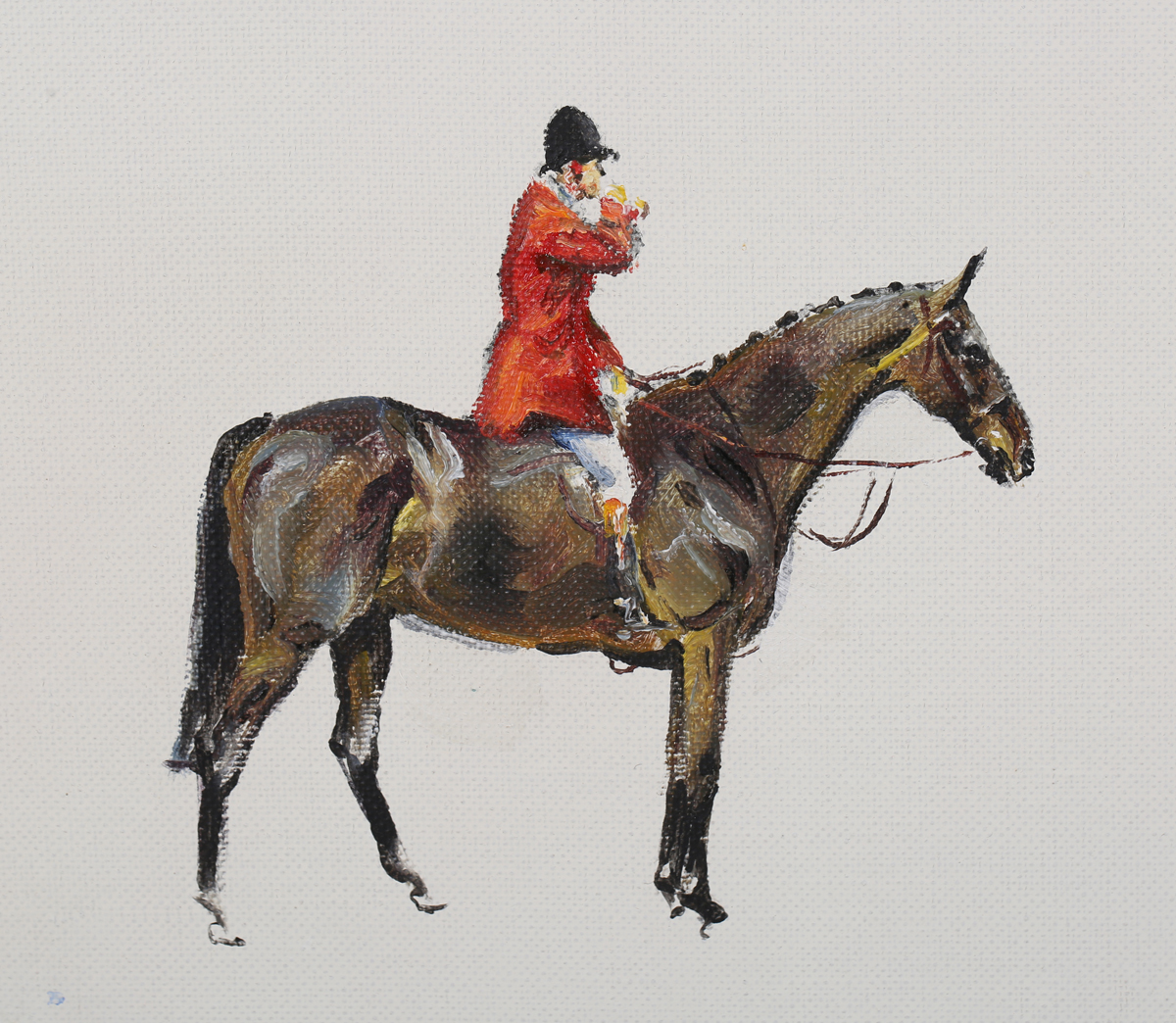 Michael Lyne - 'The Necessary Ingredients' (Fox Hunting Vignettes), 20th century oil on canvas, - Image 3 of 9