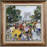 Roland Lefranc - 'Le Maillot Jaune, aux Champs-Élysées' (Cyclists of the Tour de France, Paris),