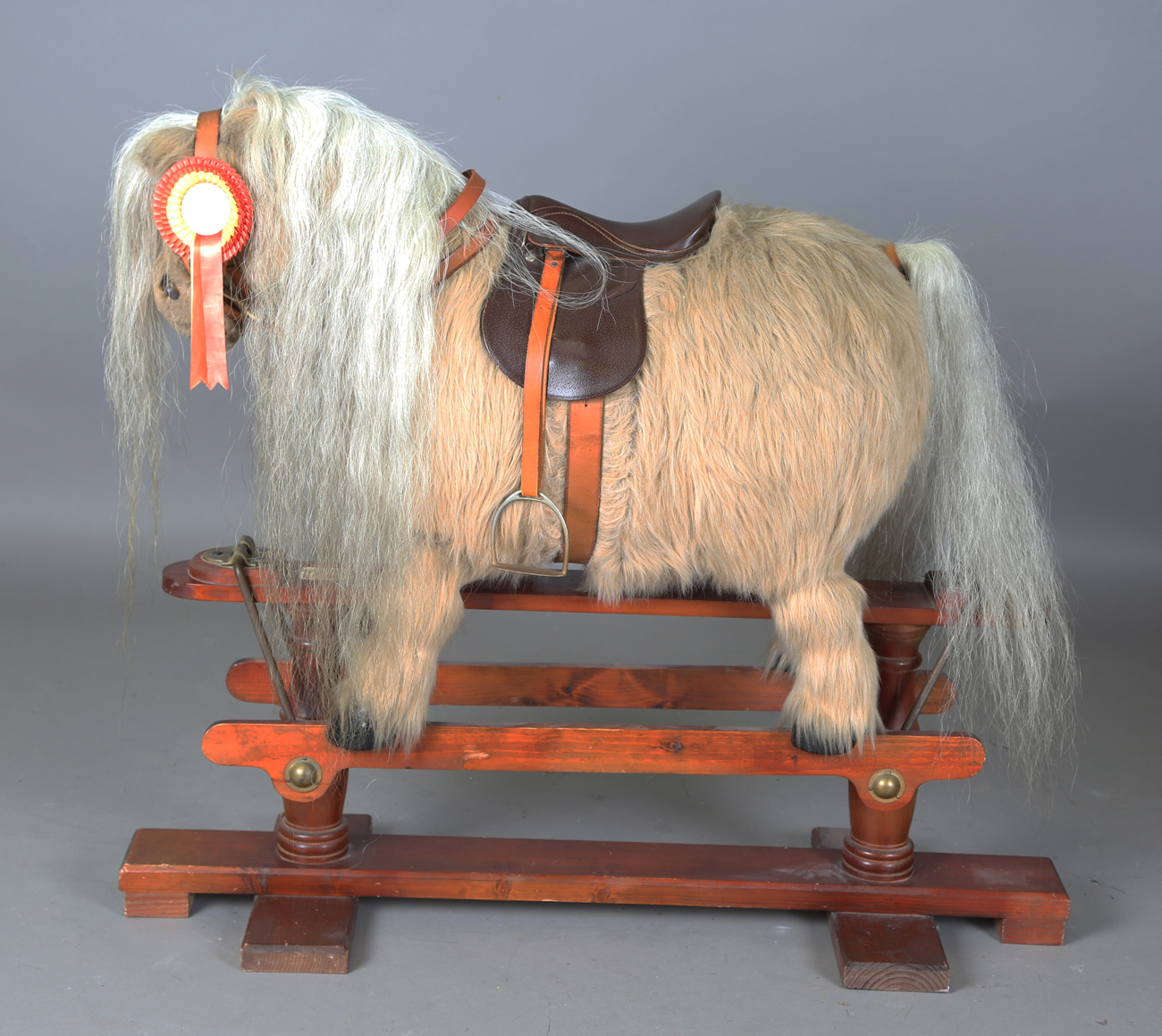 A late 20th century Thelwell pony rocking horse by Kings Horses, the stand bearing maker's label, - Image 3 of 12