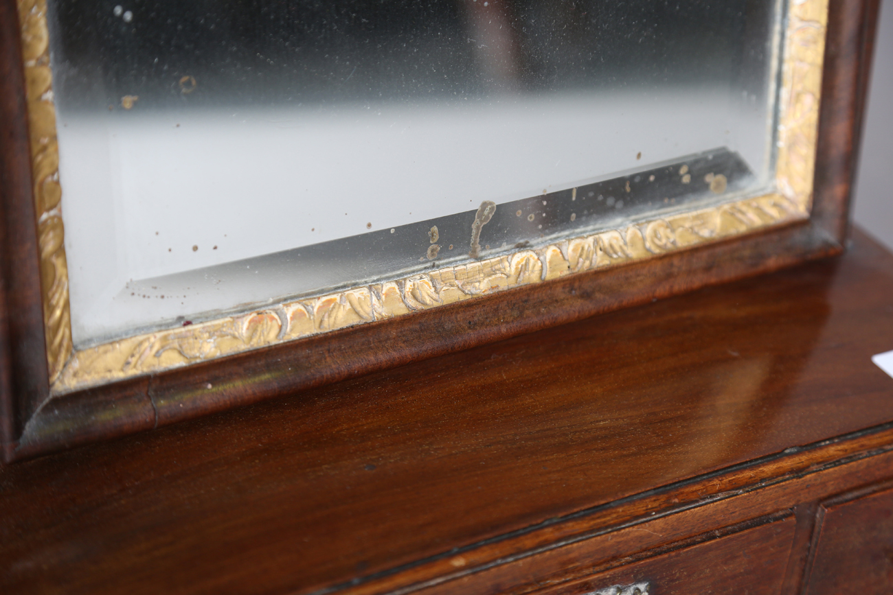 A George II mahogany swing frame mirror, the base fitted with three cedar-lined drawers, height - Image 7 of 10