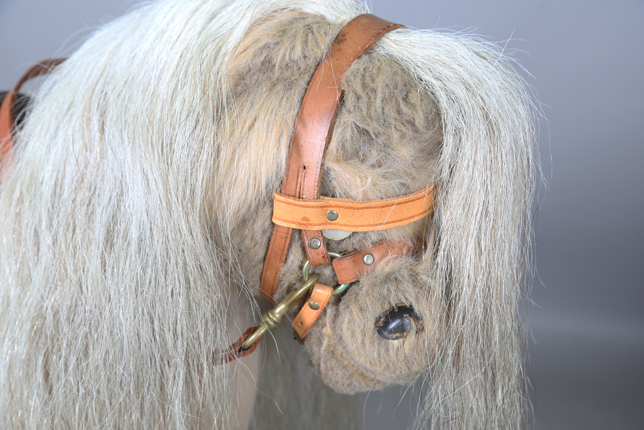 A late 20th century Thelwell pony rocking horse by Kings Horses, the stand bearing maker's label, - Image 12 of 12